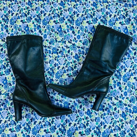 Naturalizer Shoes - Naturalizer Black Tall Boots Pointy Toe 3 Inch Heel Women's Size 7.5 Narrow
